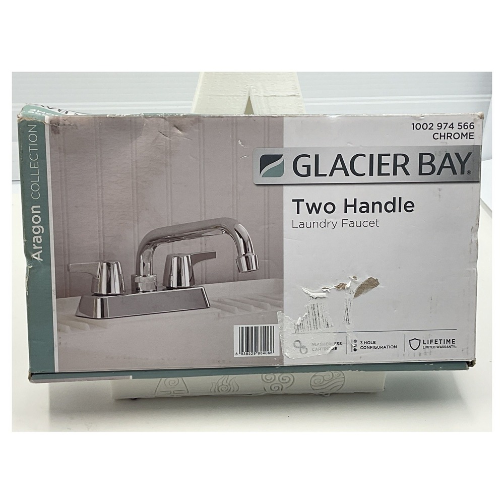 Glacier Bay Aragon Laundry Faucet Chrome 2-Handle
